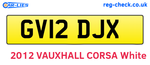 GV12DJX are the vehicle registration plates.