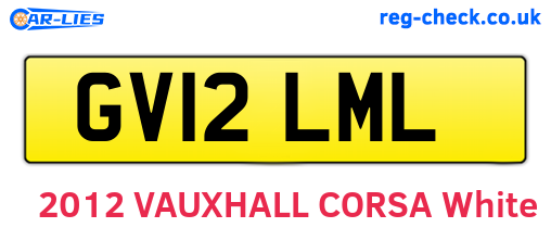 GV12LML are the vehicle registration plates.