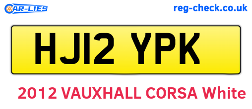 HJ12YPK are the vehicle registration plates.