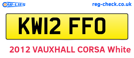 KW12FFO are the vehicle registration plates.