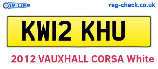 KW12KHU are the vehicle registration plates.