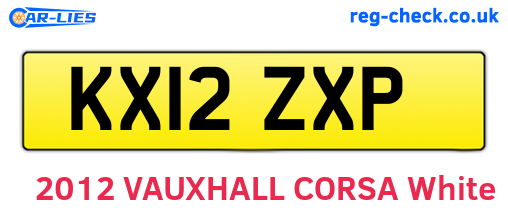 KX12ZXP are the vehicle registration plates.