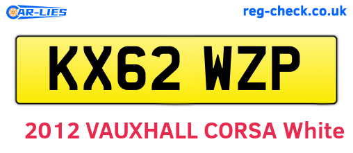 KX62WZP are the vehicle registration plates.