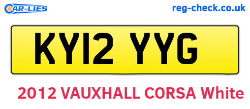 KY12YYG are the vehicle registration plates.