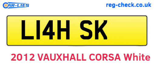 L14HSK are the vehicle registration plates.