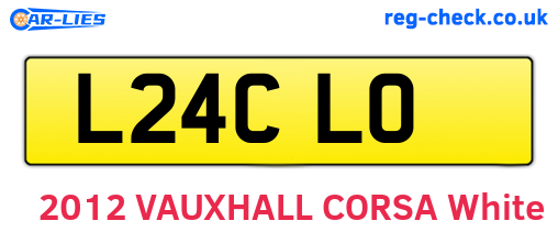 L24CLO are the vehicle registration plates.
