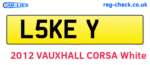 L5KEY are the vehicle registration plates.