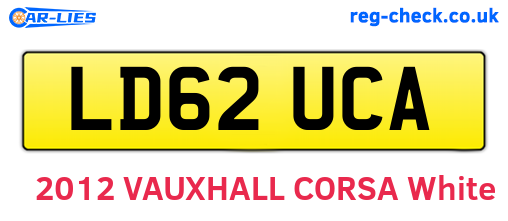LD62UCA are the vehicle registration plates.