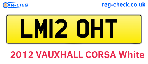 LM12OHT are the vehicle registration plates.