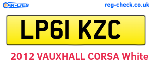 LP61KZC are the vehicle registration plates.