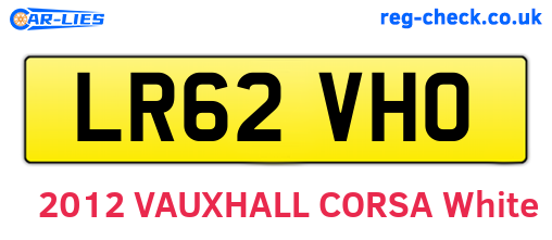LR62VHO are the vehicle registration plates.