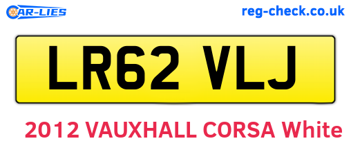 LR62VLJ are the vehicle registration plates.