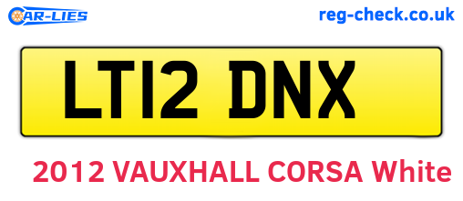 LT12DNX are the vehicle registration plates.