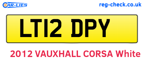LT12DPY are the vehicle registration plates.