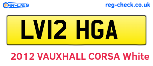 LV12HGA are the vehicle registration plates.