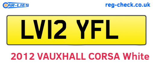 LV12YFL are the vehicle registration plates.