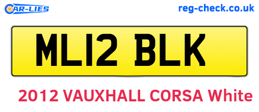 ML12BLK are the vehicle registration plates.
