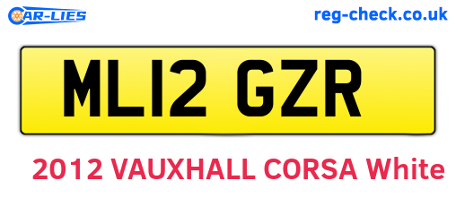 ML12GZR are the vehicle registration plates.