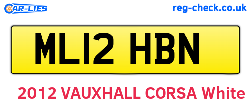 ML12HBN are the vehicle registration plates.
