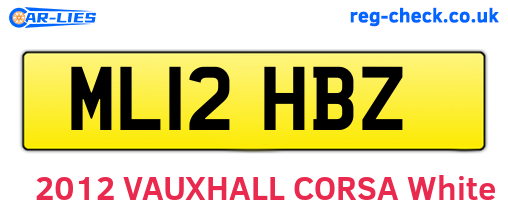 ML12HBZ are the vehicle registration plates.