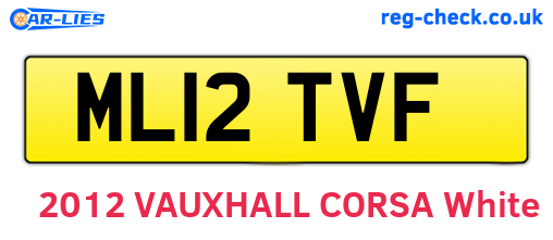 ML12TVF are the vehicle registration plates.