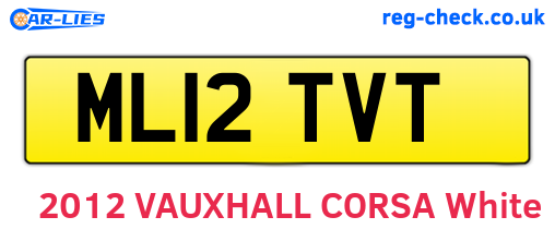 ML12TVT are the vehicle registration plates.