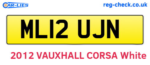 ML12UJN are the vehicle registration plates.