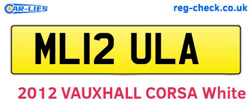 ML12ULA are the vehicle registration plates.