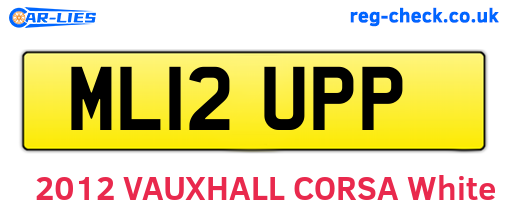 ML12UPP are the vehicle registration plates.