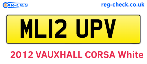 ML12UPV are the vehicle registration plates.
