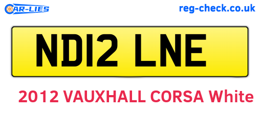 ND12LNE are the vehicle registration plates.