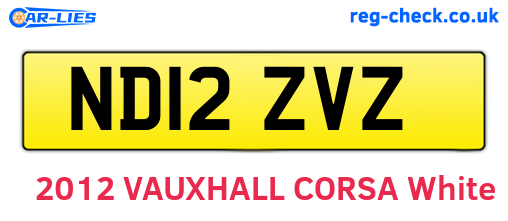 ND12ZVZ are the vehicle registration plates.