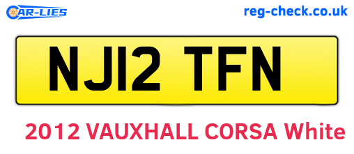 NJ12TFN are the vehicle registration plates.