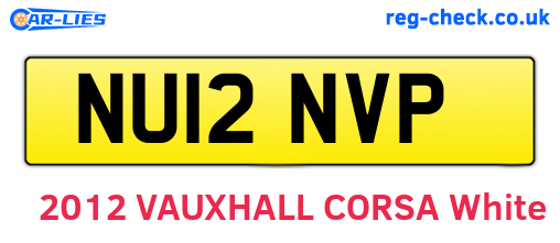 NU12NVP are the vehicle registration plates.