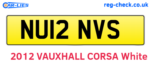 NU12NVS are the vehicle registration plates.
