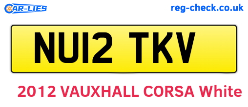 NU12TKV are the vehicle registration plates.