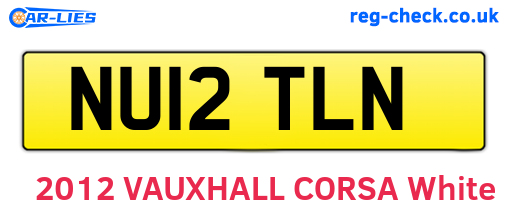 NU12TLN are the vehicle registration plates.