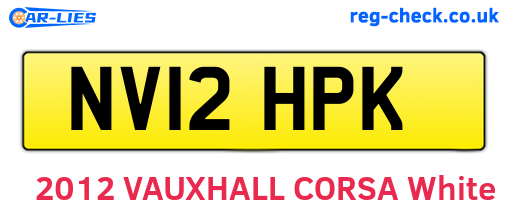 NV12HPK are the vehicle registration plates.