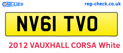 NV61TVO are the vehicle registration plates.