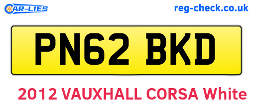 PN62BKD are the vehicle registration plates.