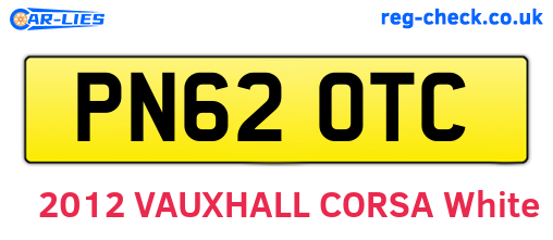 PN62OTC are the vehicle registration plates.