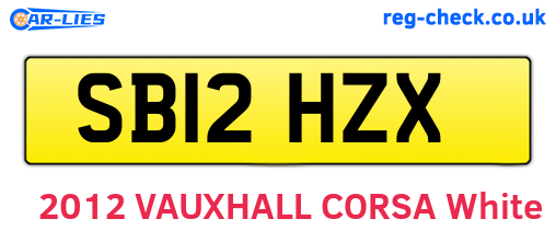 SB12HZX are the vehicle registration plates.