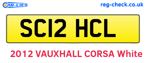SC12HCL are the vehicle registration plates.