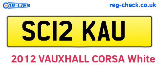 SC12KAU are the vehicle registration plates.
