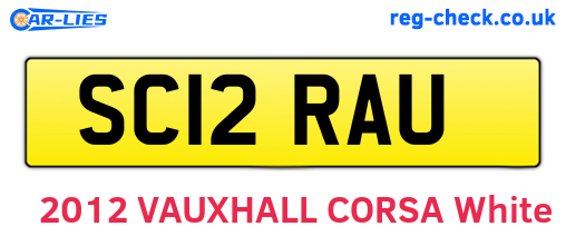 SC12RAU are the vehicle registration plates.