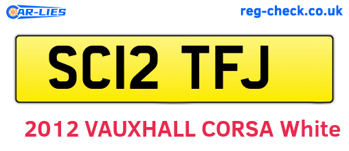 SC12TFJ are the vehicle registration plates.