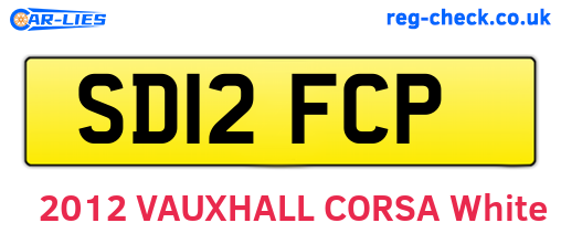 SD12FCP are the vehicle registration plates.