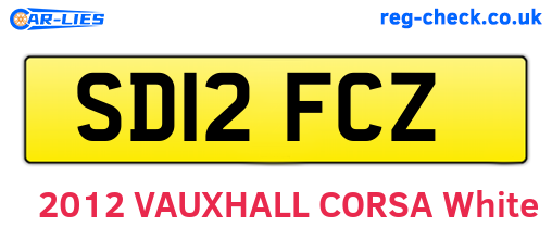 SD12FCZ are the vehicle registration plates.