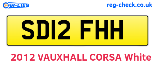 SD12FHH are the vehicle registration plates.