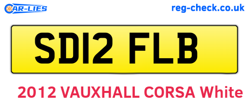SD12FLB are the vehicle registration plates.